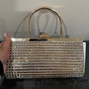 Elegant Gold and Silver Women's Handbag